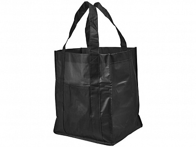 Ламинированная сумка для покупок, 80 г/м2 (Черный)