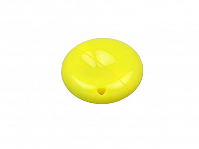 USB 2.0- флешка промо на 64 Гб круглой формы (Желтый)