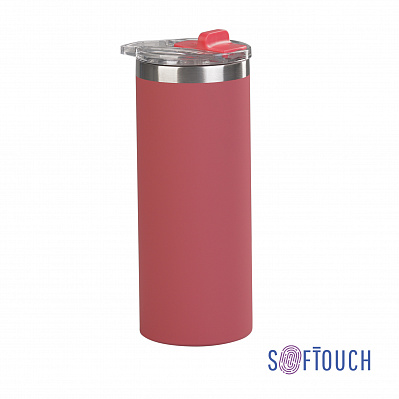 Термостакан "Хилтон" 480 мл, покрытие soft touch  (Красный)