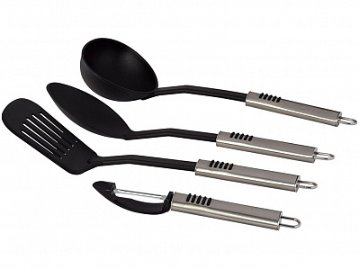 Набор кухонных предметов со стальными ручками Paul Bocuse (Серебристый/черный)