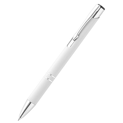 Ручка металлическая Molly софт-тач, белая (Белый)