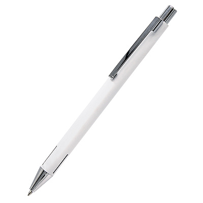 Ручка металлическая Elegant Soft софт-тач, белая (Белый)
