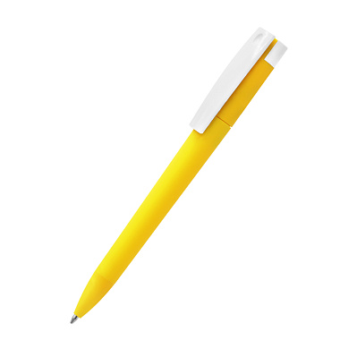 Ручка пластиковая T-pen софт-тач, желтая (Желтый)