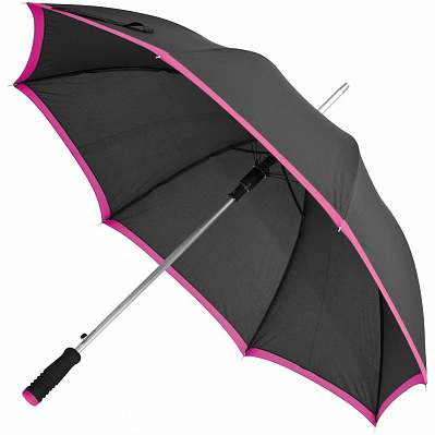 Зонт-трость Highlight, черный с розовым (Розовый)