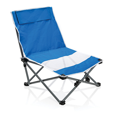 Складное пляжное кресло с чехлом (Синий;)