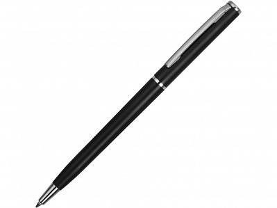 Ручка пластиковая шариковая Наварра (Черный матовый/серебристый)