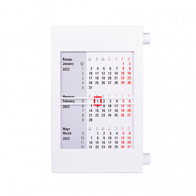 Календарь настольный на 2 года; сетка на 24-25 (Белый)