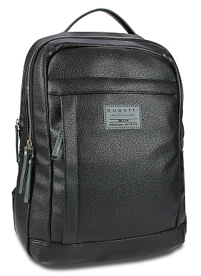Рюкзак BUGATTI Moto D 15'', чёрный, полиуретан, 32х13х43 см, 16 л (Черный)