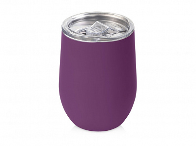 Вакуумная термокружка Sense Gum, непротекаемая крышка, soft-touch (Фиолетовый)