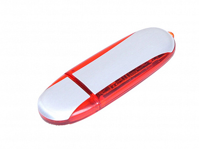 USB 2.0- флешка промо на 32 Гб овальной формы (Красный)