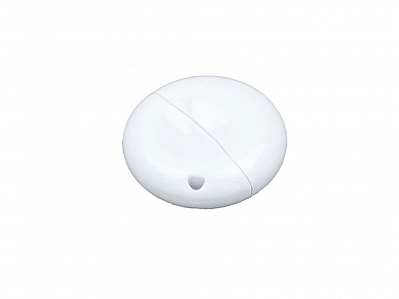 USB 2.0- флешка промо на 8 Гб круглой формы (Белый)
