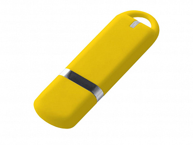 USB 2.0- флешка на 64 Гб, soft-touch (Желтый)