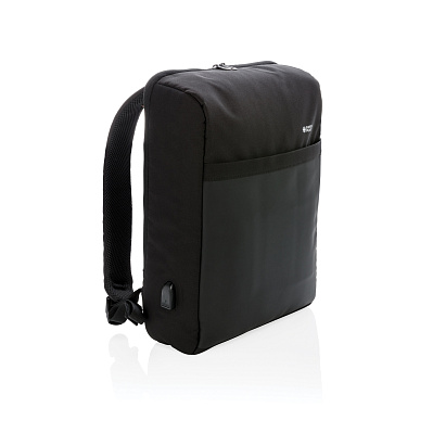Антикражный рюкзак Swiss Peak 15"  с RFID защитой и разъемом USB (Черный;)