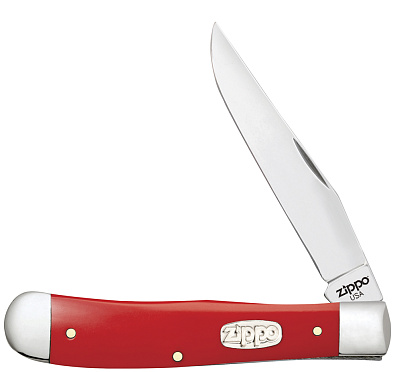Нож перочинный ZIPPO Red Synthetic Smooth Trapper 105 мм красный