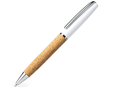 Ручка шариковая из натуральной пробки и металла ALTON (Белый)