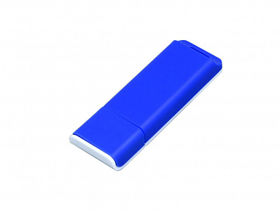 USB 2.0- флешка на 4 Гб с оригинальным двухцветным корпусом (Синий/белый)