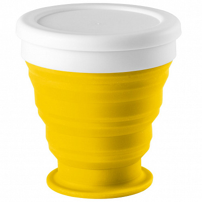 Складной стакан с крышкой Astrada  (Желтый)