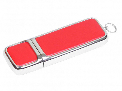 USB 2.0- флешка на 4 Гб компактной формы (Красный/серебристый)
