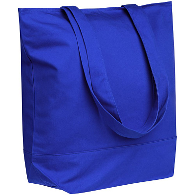 Сумка для покупок на молнии Shopaholic Zip, неокрашенная с синим (Синий)