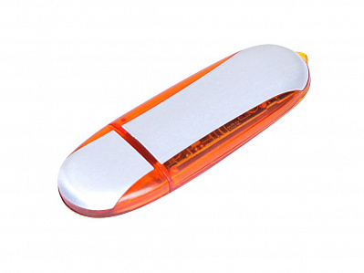 USB 2.0- флешка промо на 4 Гб овальной формы (Оранжевый)