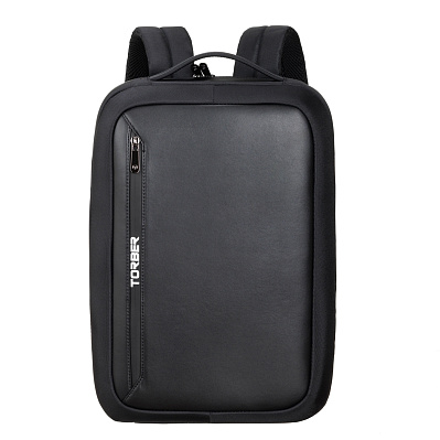 Рюкзак TORBER VOYAGE с отделением для ноутбука 15,6'' , нейлон/микрофибра, 30x12x42 см, 14л (Черный)