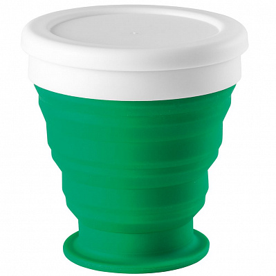 Складной стакан с крышкой Astrada  (Зеленый)