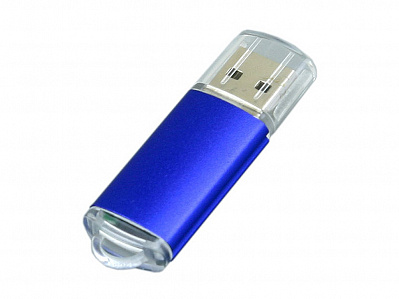 USB 2.0- флешка на 32 Гб с прозрачным колпачком (Синий)