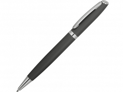 Ручка металлическая soft-touch шариковая Flow (Серый/серебристый)