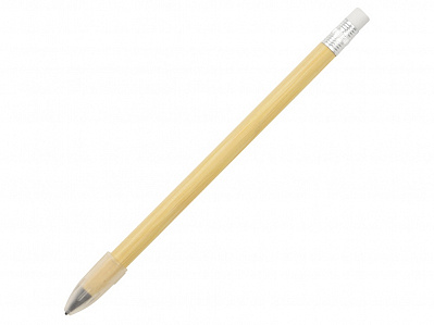 Вечный карандаш Nature из бамбука с ластиком (Натуральный/белый)