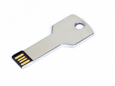 USB 2.0- флешка на 64 Гб в виде ключа (Серебристый)