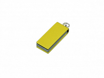 USB 2.0- флешка мини на 64 Гб с мини чипом в цветном корпусе (Желтый)