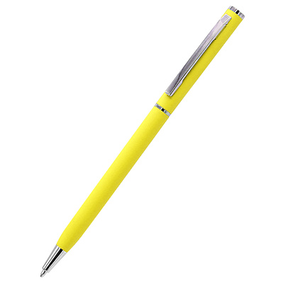 Ручка металлическая Tinny Soft софт-тач, желтая (Желтый)