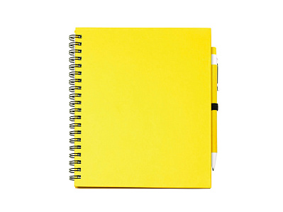 Блокнот LEYNAX с шариковой ручкой (Желтый)