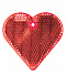 Пешеходный светоотражатель «Сердце», красный - Фото 1