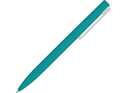 Ручка металлическая шариковая Bright F Gum soft-touch (Бирюзовый)