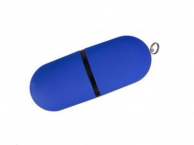 USB 2.0- флешка на 32 Гб Пилюля Soft-touch (Синий)