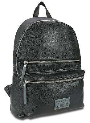Рюкзак BUGATTI Moto D 13'', чёрный, полиуретан, 32х16х40 см, 14 л (Черный)