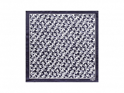 Шелковый платок Hirondelle Navy (Темно-синий Navy)