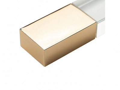 USB 2.0- флешка на 16 Гб кристалл классика (Золотистый)