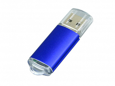USB 2.0- флешка на 8 Гб с прозрачным колпачком (Синий)