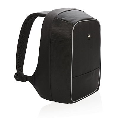 Рюкзак для ноутбука Swiss Peak с защитой от карманников (Черный;)