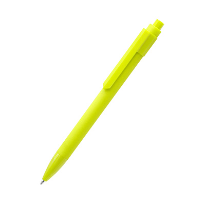 Ручка пластиковая Pit Soft софт-тач, желтая (Желтый)