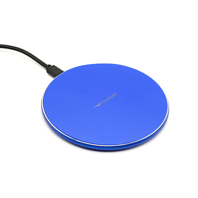 Беспроводное зарядное устройство Flappy   (Синий с лого)