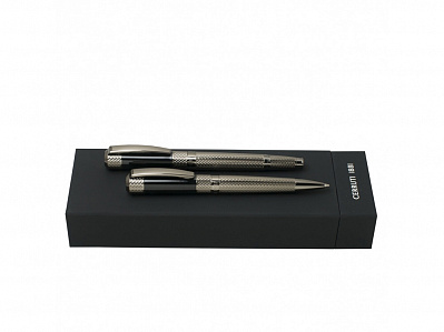 Подарочный набор Soto: ручка шариковая, ручка-роллер (Серебристый)