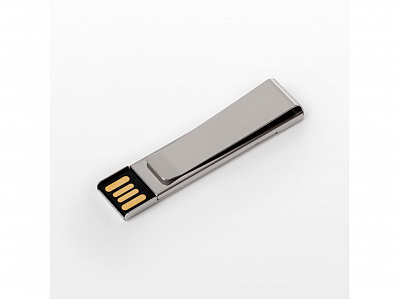 USB 2.0- флешка на 64 Гб Зажим (Серебристый)