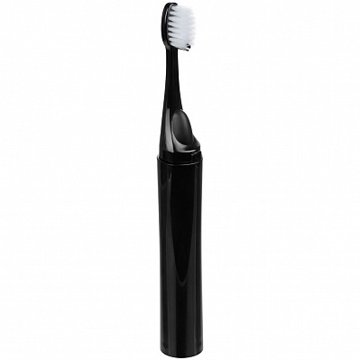 Зубная щетка с пастой Push & Brush, черная (Черный)
