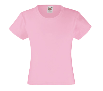 Детские футболки FOTL Girls Valueweight (Светло-розовый)