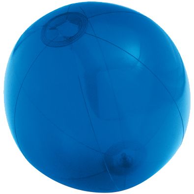 Надувной пляжный мяч Sun and Fun, полупрозрачный синий (Синий)