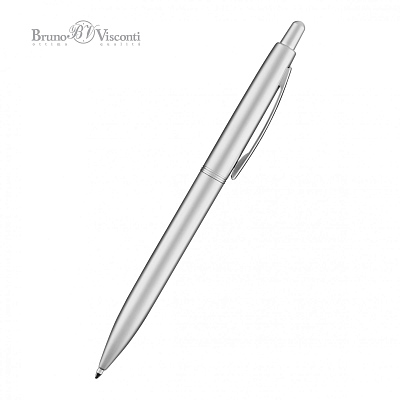 РУЧКА "SAN REMO" ШАРИКОВАЯ, АВТОМАТИЧЕСКАЯ, МЕТАЛЛИЧЕСКИЙ КОРПУС СЕРЕБРЯНАЯ 1.00 ММ, СИНЯЯ (Серебряный)