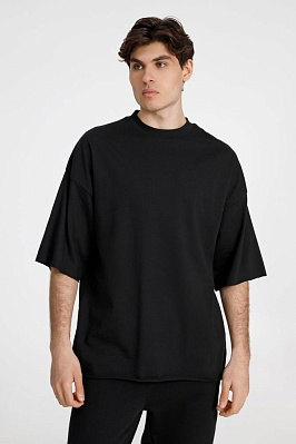 Футболка оверсайз унисекс T9, серая (Чёрный)